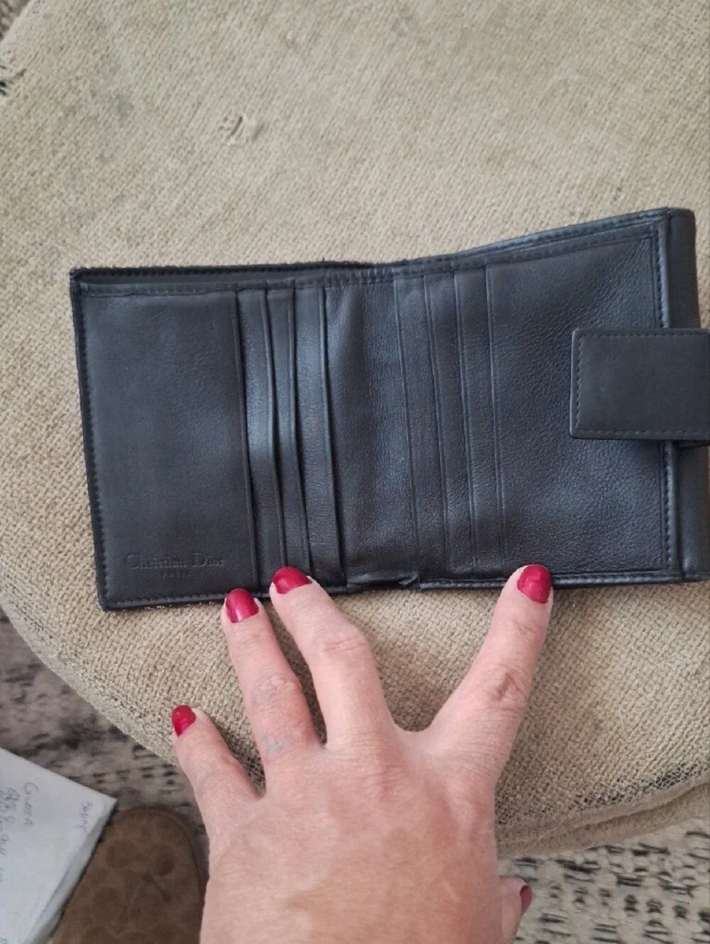 Dior Black Leather Card Holder